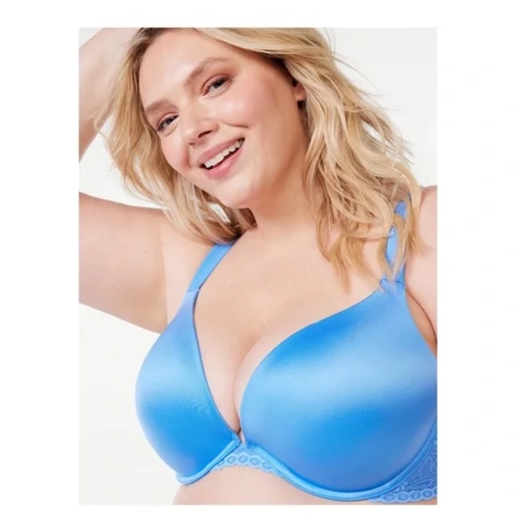 JoySpun Lace Trim Plunge Bra NWT Size 44DDD - Picture 1 of 6